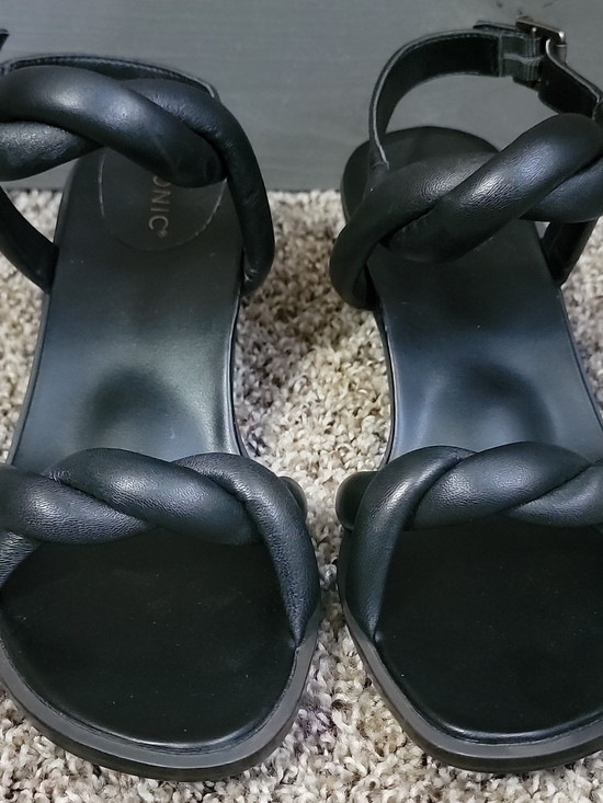 Vionic Shoes - Vionic Black Braided-Strap Women's Heels